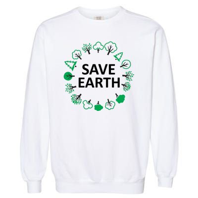 Save Earth Nature Trees Garment-Dyed Sweatshirt