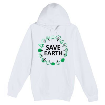 Save Earth Nature Trees Premium Pullover Hoodie