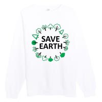 Save Earth Nature Trees Premium Crewneck Sweatshirt