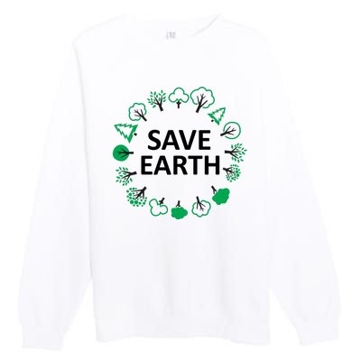 Save Earth Nature Trees Premium Crewneck Sweatshirt