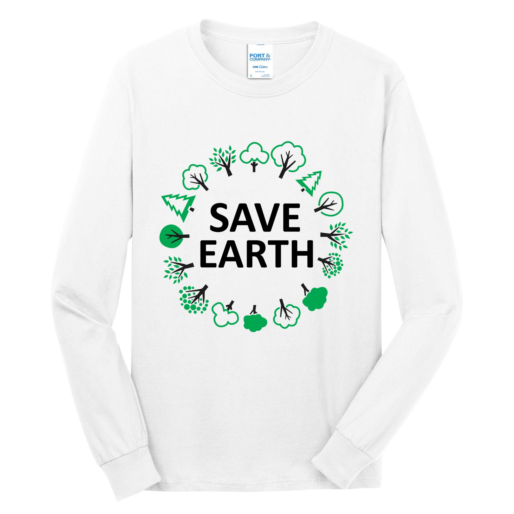 Save Earth Nature Trees Tall Long Sleeve T-Shirt