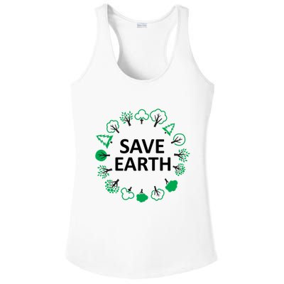 Save Earth Nature Trees Ladies PosiCharge Competitor Racerback Tank