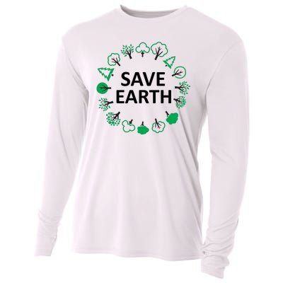 Save Earth Nature Trees Cooling Performance Long Sleeve Crew