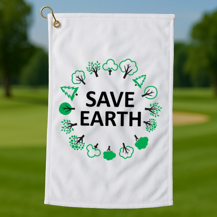 Save Earth Nature Trees Golf Towel