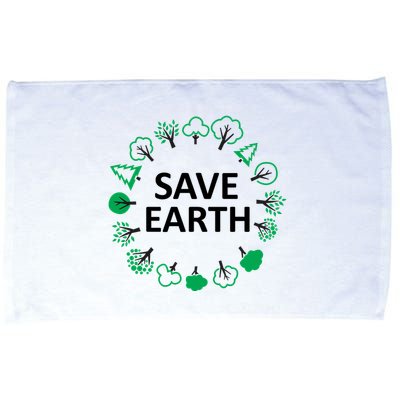 Save Earth Nature Trees Microfiber Hand Towel