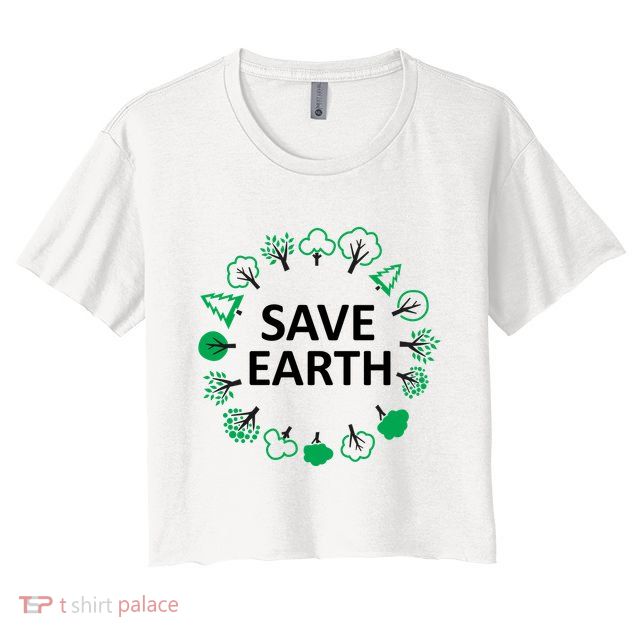 Save Earth Nature Trees Crop Top