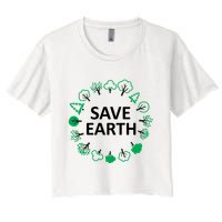 Save Earth Nature Trees Women's Crop Top Tee