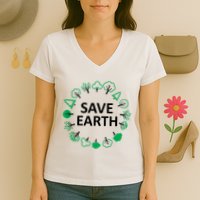 Save Earth Nature Trees Women's V-Neck T-Shirt