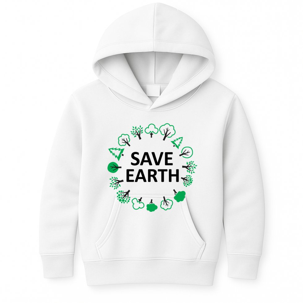 Save Earth Nature Trees Kids Hoodie