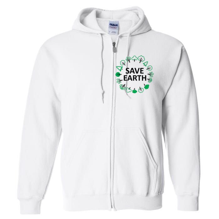 Save Earth Nature Trees Full Zip Hoodie