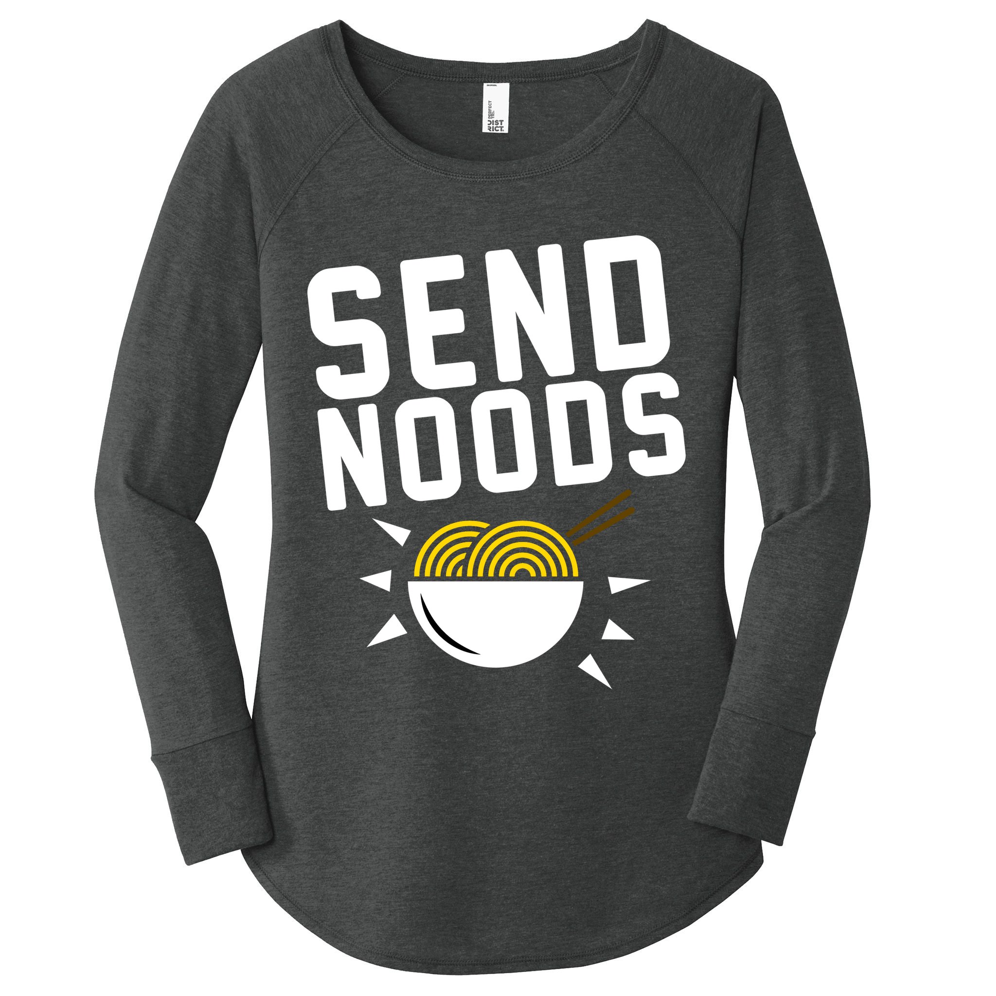 Send Noodles Women's Perfect Tri Tunic Long Sleeve Shirt