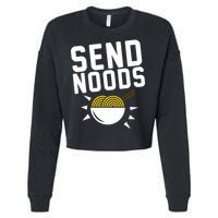 Send Noodles Cropped Pullover Crew