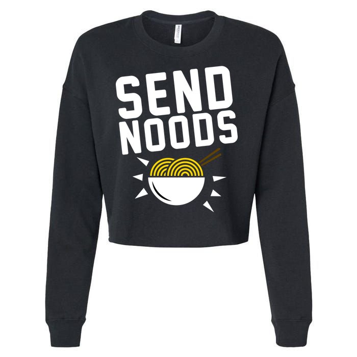 Send Noodles Cropped Pullover Crew