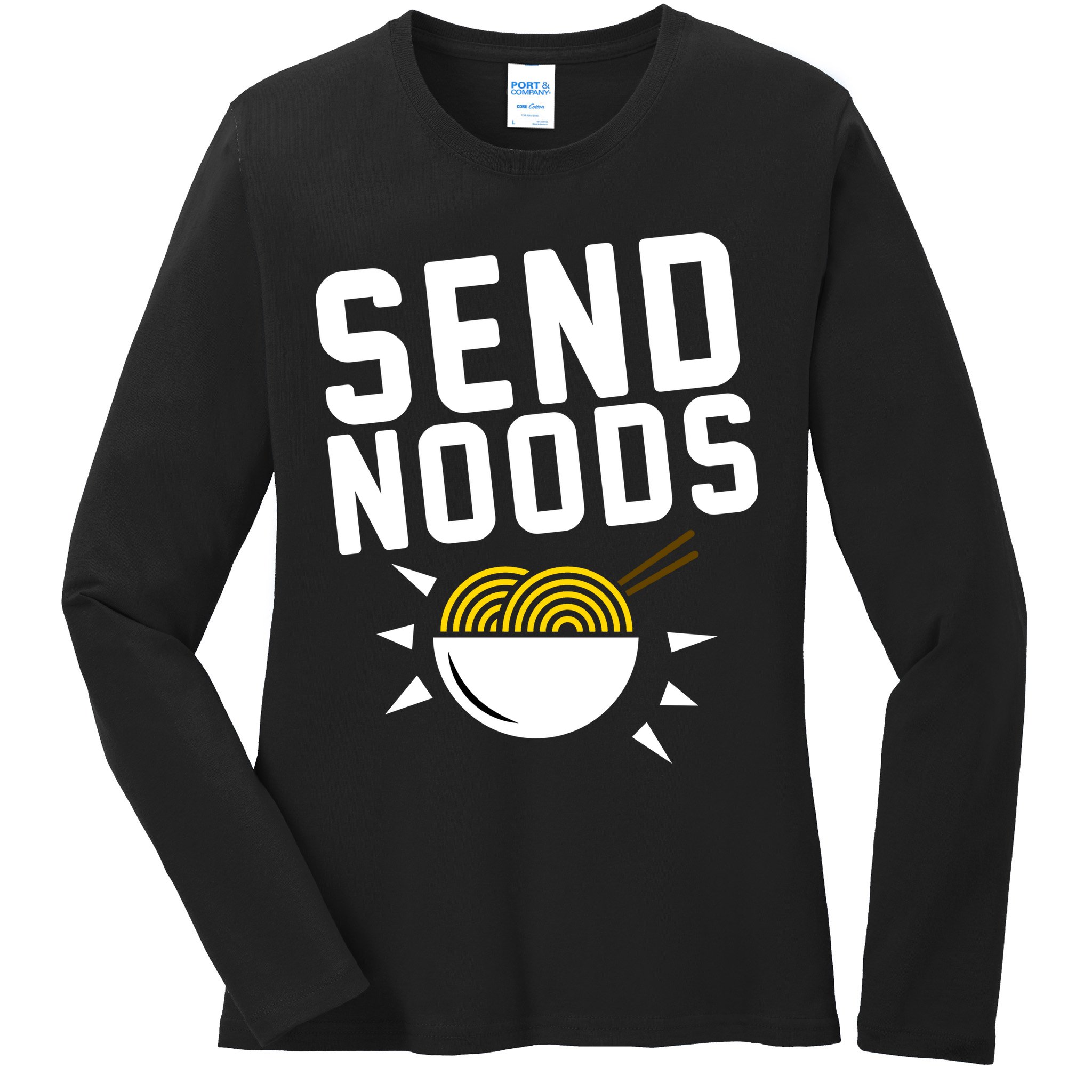 Send Noodles Ladies Long Sleeve Shirt