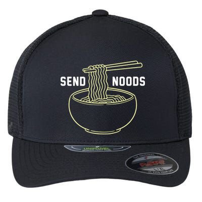 Send Noodles Funny Bowl Of Noodles Flexfit Unipanel Trucker Cap