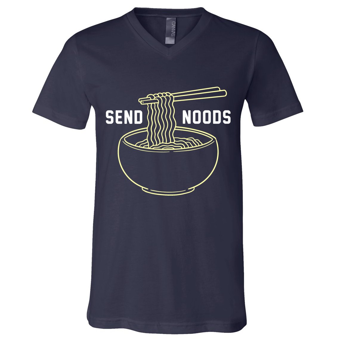 Send Noodles Funny Bowl Of Noodles V-Neck T-Shirt