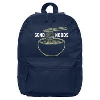 Send Noodles Funny Bowl Of Noodles 16 in Basic Backpack