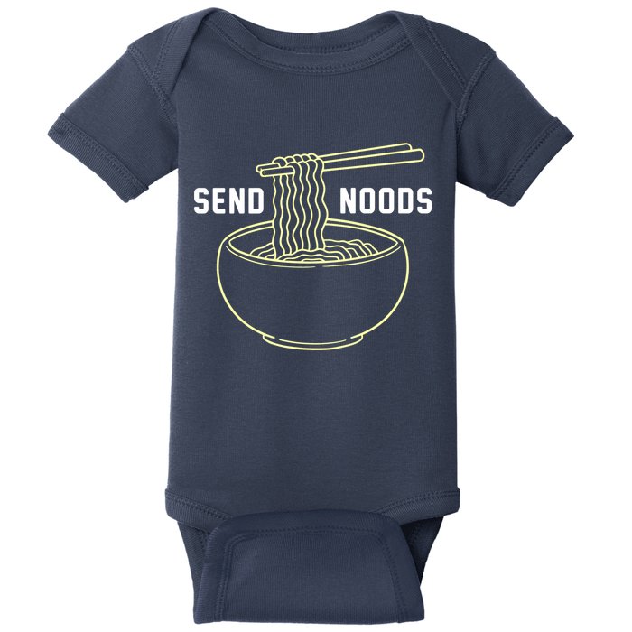 Send Noodles Funny Bowl Of Noodles Baby Bodysuit