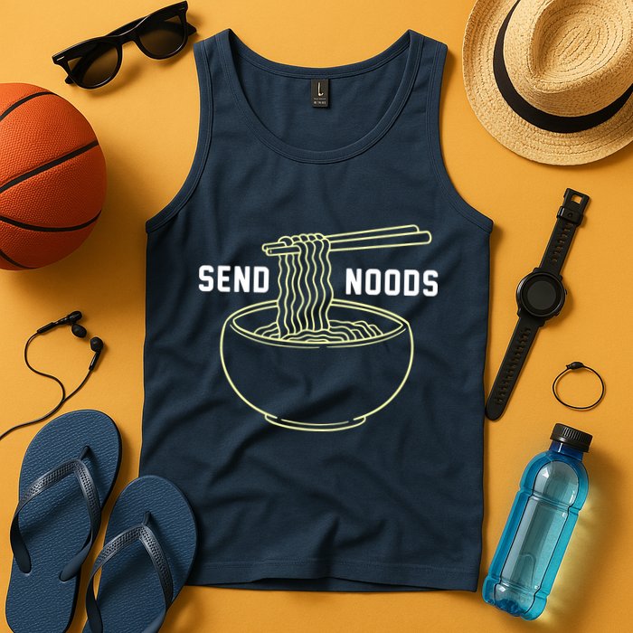 Send Noodles Funny Bowl Of Noodles Tank Top
