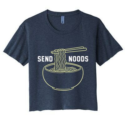 Send Noodles Funny Bowl Of Noodles Crop Top