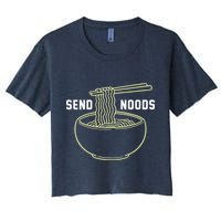 Send Noodles Funny Bowl Of Noodles Crop Top