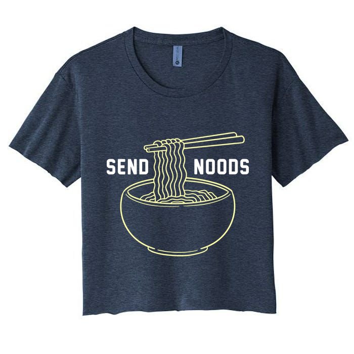 Send Noodles Funny Bowl Of Noodles Crop Top
