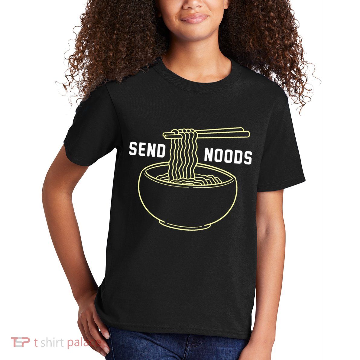 Send Noodles Funny Bowl Of Noodles Kids T-Shirt