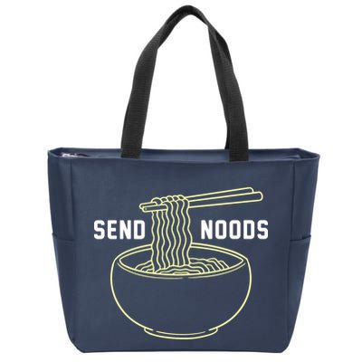 Send Noodles Funny Bowl Of Noodles Zip Tote Bag
