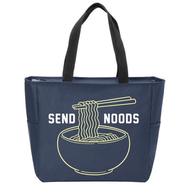 Send Noodles Funny Bowl Of Noodles Zip Tote Bag