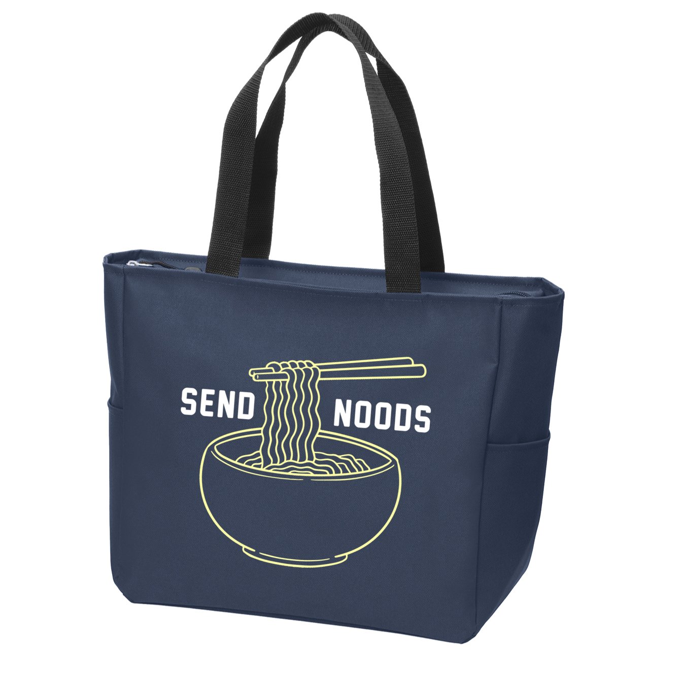 Send Noodles Funny Bowl Of Noodles Zip Tote Bag