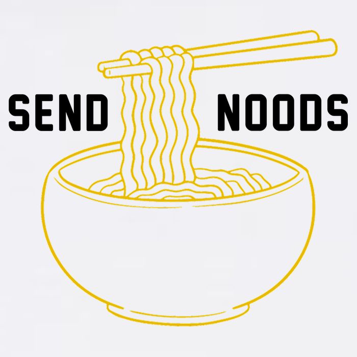 Send Noodles Funny Bowl Of Noodles Garment-Dyed Sweatshirt
