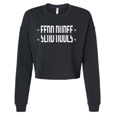 Send Nudes Hidden Message Cropped Pullover Crew