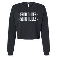 Send Nudes Hidden Message Cropped Pullover Crew