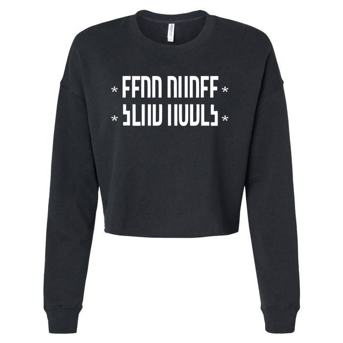Send Nudes Hidden Message Cropped Pullover Crew