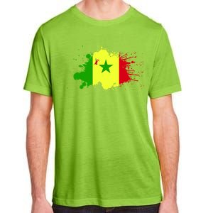 Senegal Flag Grunge Adult ChromaSoft Performance T-Shirt