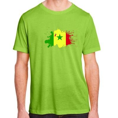 Senegal Flag Grunge Adult ChromaSoft Performance T-Shirt