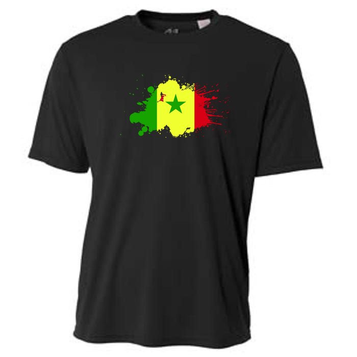 Senegal Flag Grunge Cooling Performance Crew T-Shirt