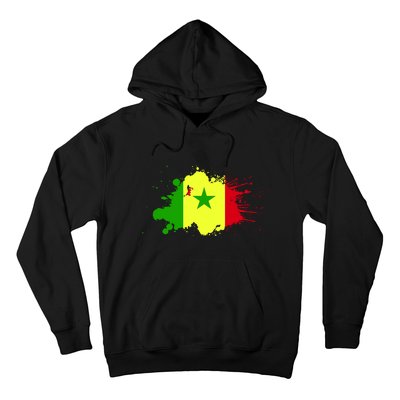 Senegal Flag Grunge Hoodie