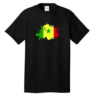 Senegal Flag Grunge Tall T-Shirt