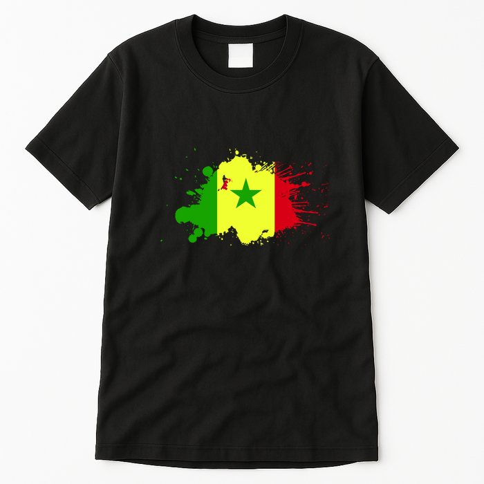 Senegal Flag Grunge Tall T-Shirt