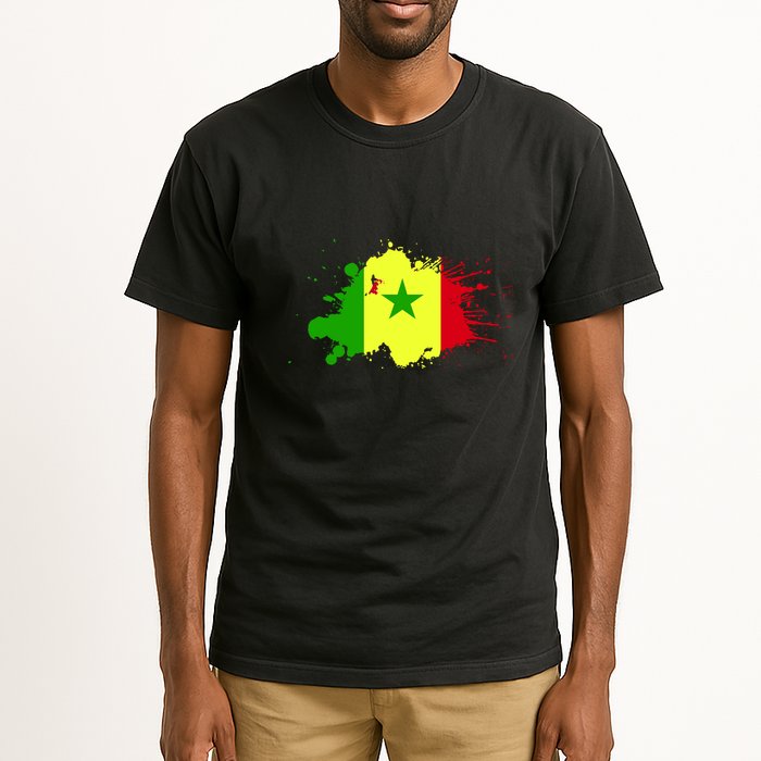 Senegal Flag Grunge Tall T-Shirt