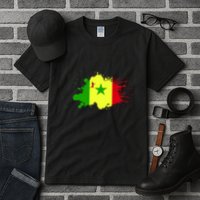 Senegal Flag Grunge Tall T-Shirt