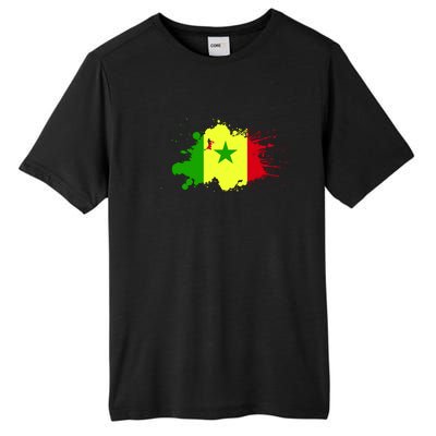 Senegal Flag Grunge Tall Fusion ChromaSoft Performance T-Shirt