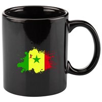 Senegal Flag Grunge 11oz C Handle Ceramic Mug