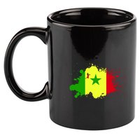 Senegal Flag Grunge 11oz C Handle Ceramic Mug