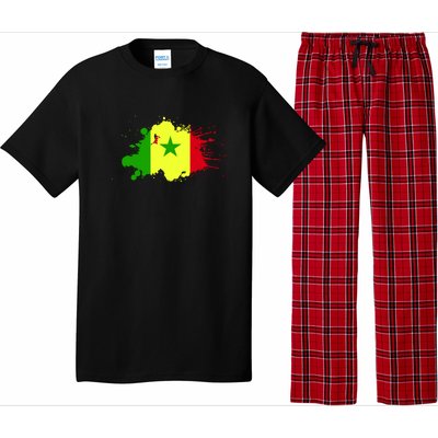 Senegal Flag Grunge Pajama Set