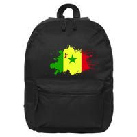 Senegal Flag Grunge 16 in Basic Backpack