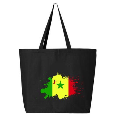 Senegal Flag Grunge 25L Jumbo Tote