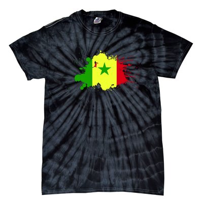 Senegal Flag Grunge Tie-Dye T-Shirt