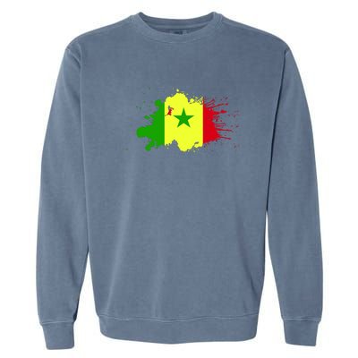 Senegal Flag Grunge Garment-Dyed Sweatshirt